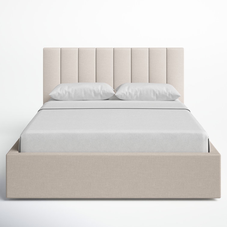 Delmar Upholstered Platform Bed Joss Main Color Oat Size Queen